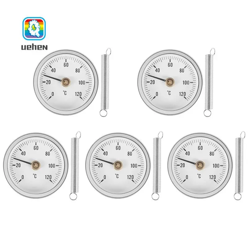 Dial Clip-on Pipa 63mm Pengukur Plat Bulat Suhu Dengan