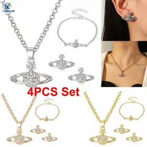 Cross Border Fashion Jewelry Trend Slightly Inlaid with Diamonds