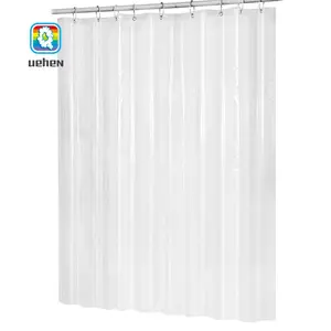 180cmx180cm Plastik Peva Anti Air Shower Curtain Transparan Putih