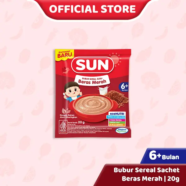 SUN BUBUR SEREAL SUSU BERAS MERAH SACHET 20 GR X 1 PCS