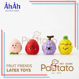 Mainan Anjing AhAhLand Latex Toy Fruit Friends Small Cute Puppy Dog