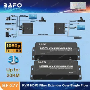 KVM HDMI Extender FO Fiber OPTIC Up to 20.000 Meter M BF-377 BAFO 20KM