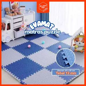Matras Puzzle Evamat Karpet Anak Playmat Matras Bayi Karpet Bongkar-Pasang 30x30 cm tebal 12mm B17