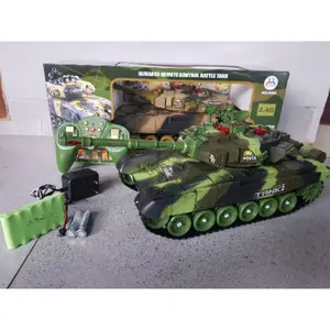 BEST Mainan Remote Control Tank Leopard Ukuran Besar - RC War Tank Ukuran Besar - Mainan Remote Control