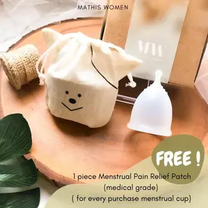 Sale Menstrual Cup By Mathis Women FDA ISO 3 Ukuran BONUS MENSTRUAL PATCH - LSale