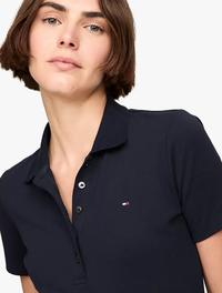 Gambar Tommy Hilfiger - Solid Stretch-Cotton Polo-NAVY - Navy, XS dari Tommy.Hilfiger Kab. Karawang 3 Tokopedia