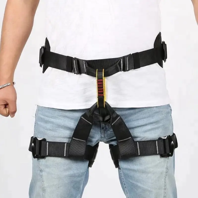 Seat harness xinda half body harness caving climbing rescue survival webing safety belt 1