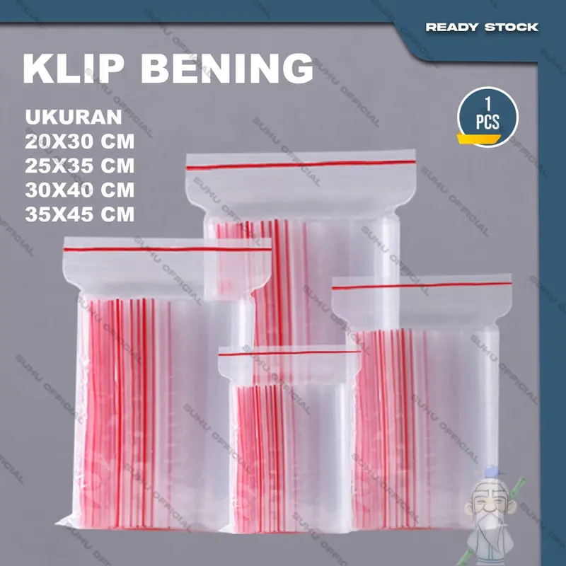 Plastik Klip Ziplock Bening Ukuran 20X30 25X35 30X40 35X45 0