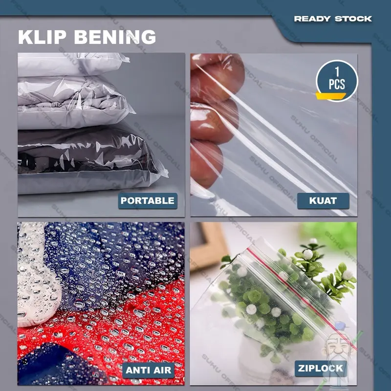 Plastik Klip Ziplock Bening Ukuran 20X30 25X35 30X40 35X45 2
