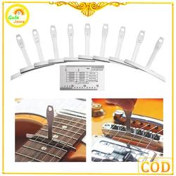 Tanstic Gitarren-Radiuslehre + Fühlerlehre – 10-teilig, 7.25"–20", 32 Klingen, Für Sattel & Brücke, E-Gitarre & Bass