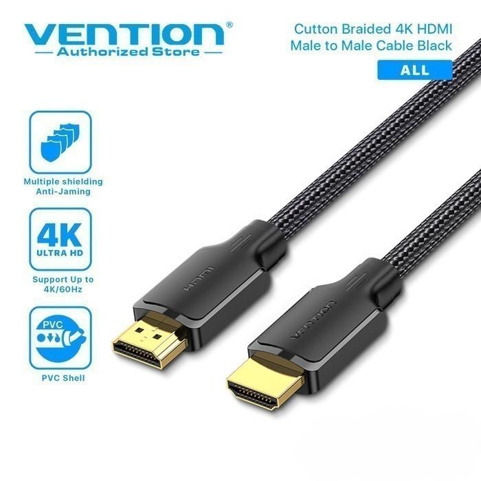 Gambar Vention Kabel HDMI 2.0 4K Male To Male Cotton Braided - ALL - 10Meter dari Multi Komputer Kota Administrasi Jakarta Barat Tokopedia