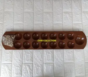 Yuhh Congklak Kayu + 120 Biji Kerang Dakon Congklak Mengkilap Tradisional
