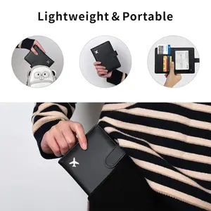 Dompet Passport Kulit Travel Card Holder Anti Rfid Leather Pu - D-10