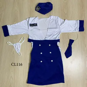 Sexy Lingerie Wanita Kostum Cosplay Seragam Polisi Modern CL116