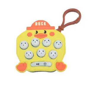 Mainan Gantungan Kunci Anak Game Pop it elektrik mini pop push Games Fidget Bubble Console Children's Puzzle Pocket Whack-a-Mole Mini Decompression Game Console School Bag Pendant Toy