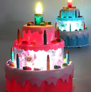 ELECTRIC ROTARY CAKE Mainan Kue Ulang Tahun Birthday Cake mainan anak