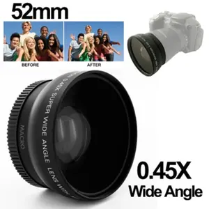 Wide Angle Lens with Macro 0.45X 52mm for Nikon D40 / D60 - Hitam
