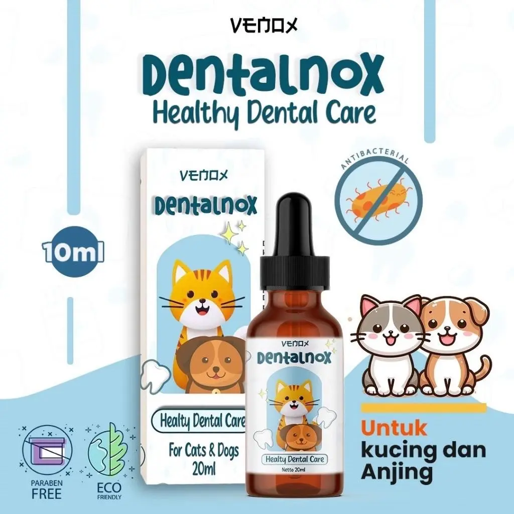 Dentalnox Obat Tetes Mulut Kucing Anjing Radang Bau Mulut Plak Gigi