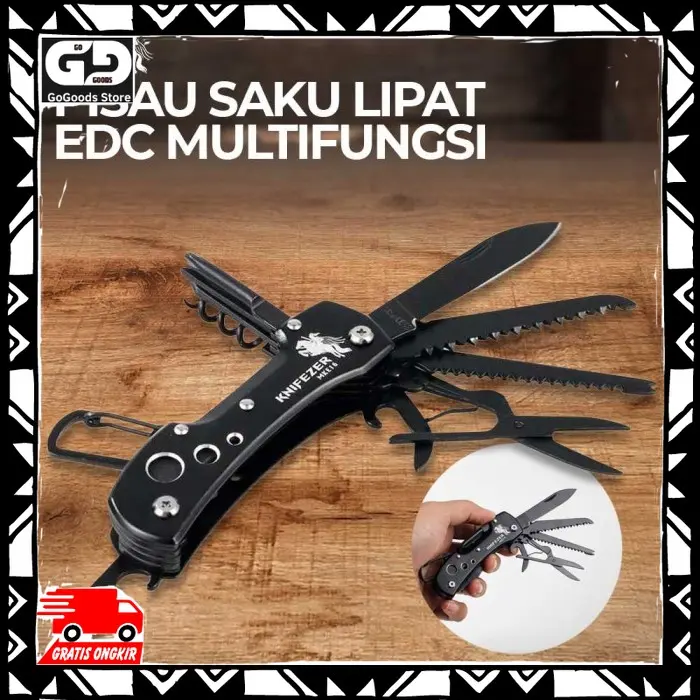 Pisau Obeng Pembuka Botol Pocket Knife EDC Multifungsi