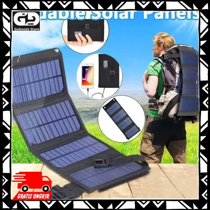 Solar Panel Portable Menghasilkan Daya 10W 4 Folding Charging Board