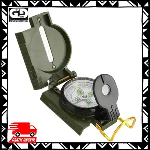 Kompas Militer Portabel Lipat Metal Lensatic Compass