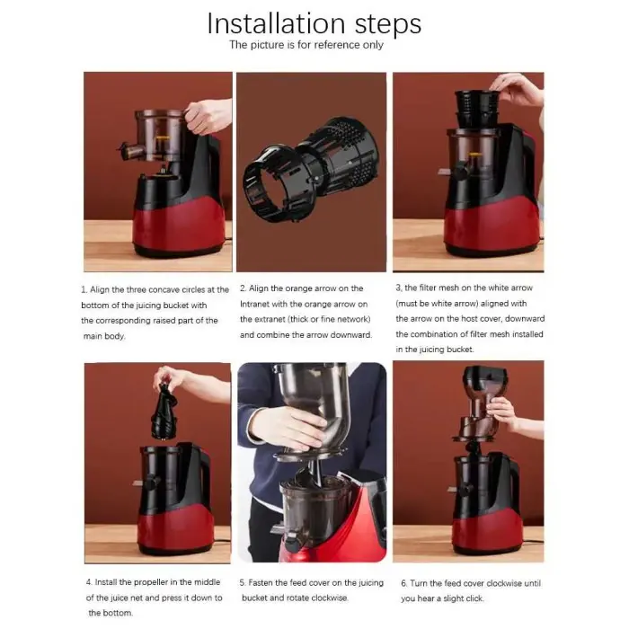 Slow Juicer Big Mouth Extractor Machine 150Watt - JE-B02B 1