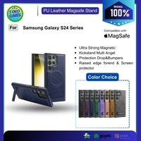 Gambar Case Samsung Galaxy S24 Ultra Toko Cares PU Leather Magsafe Stand Case - Black dari Primary Cares Official Kota Administrasi Jakarta Barat 1 Tokopedia
