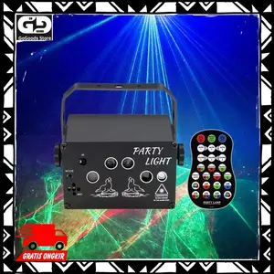 Proyektor Laser LED Lampu Disco DJ Party Lights Hitam LY008 LINYEE