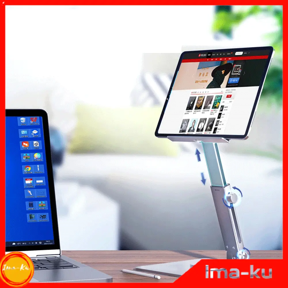 Penyangga Stand Holder Tab Tablet 360 Rotation Aluminium