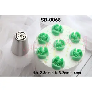 SB-0068 Spuit rusia besar bunga flower buttercream cake meringue