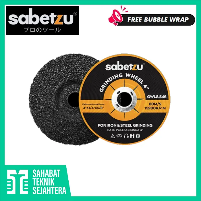 SABETZU Batu Poles 4 Inch x 6mm Grinding Wheel Gerinda Mata Polisher 0