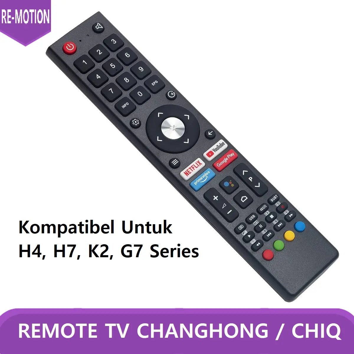 REMOT REMOTE SMART TV LED CHANGHONG CHIQ ANDROID Series H4/H7/G7/K2