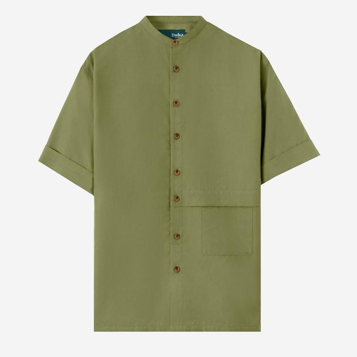 Gambar Baju Muslim Duha Muslimwear - Barq Short Sleeve - Olive dari Duha Muslim Wear Kota Tangerang Tokopedia