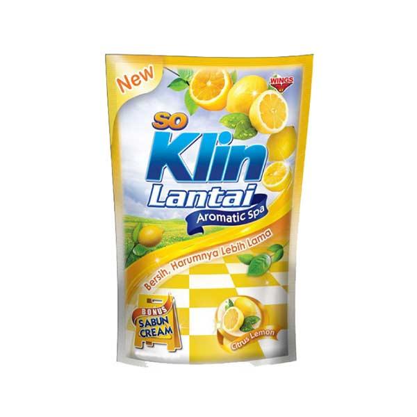 SOKLIN FLOOR CLEANER LEMON ZEST POUCH 770 ML - PEMBERSIH LANTAI