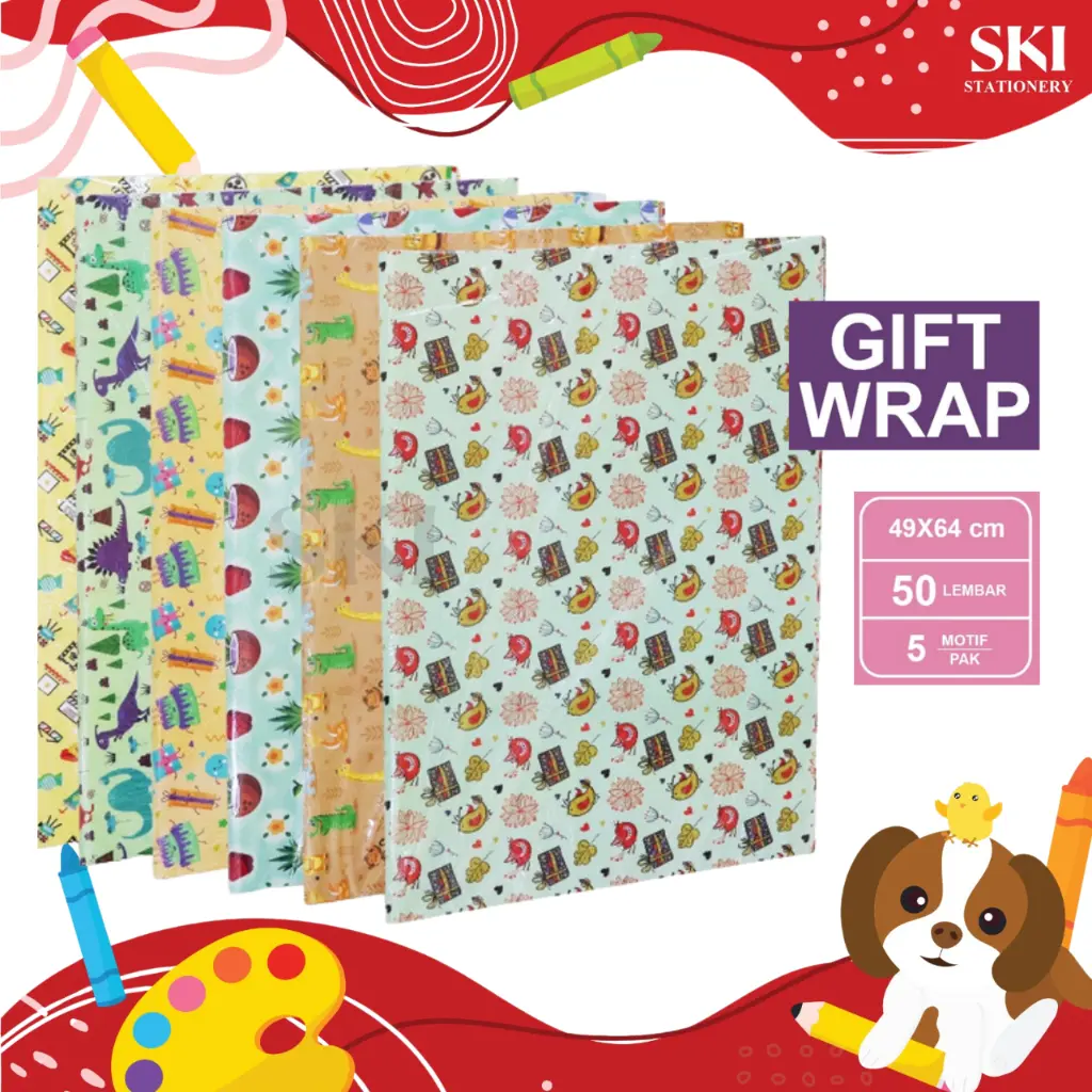 (1 LEMBAR) Kertas Kado Sidu / Kertas Kado Ulang Tahun / Lucu