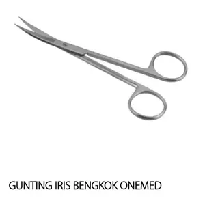 Gunting Iris bengkok 11cm / Gunting operasi iris bengkok