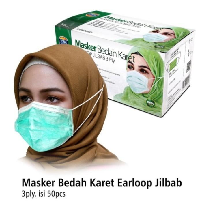 Masker Hijab Jilbab Medis 3 ply Onemed / Masker hijab onemed