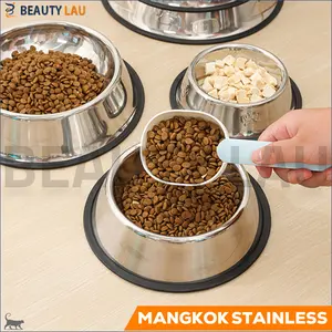 MANGKOK STAINLESS KUCING ANJING TEMPAT MAKAN KUCING STAINLESS PET BOWL