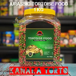 Jurrasic Tortoise Food 1 Kg Pelet Kura Darat Torto Sulcata Pardalis