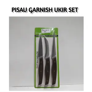 Pisau Garnish Ukir Set Sayur Buah Bonsai Buah Kelapa Carving Knife 3pc