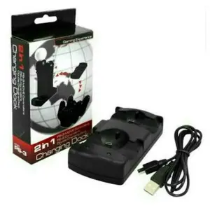 Charging Dock Stik PS3 2 in 1 Dock Pengisian Stik PS3 2 in 1 dengan Indikator LED - Gamepad