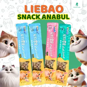 Liebao Snack Hewan Peliharaan Cemilan Kucing Cat Strip 15g