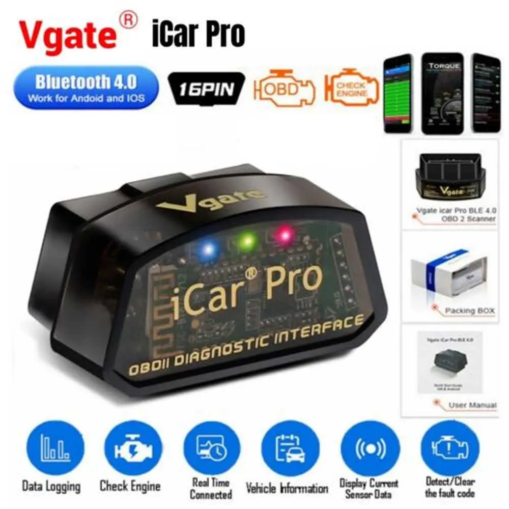 Vgate ICar Pro OBD2 Scanner Code Reader Bluetooth 4.0 - ELM327