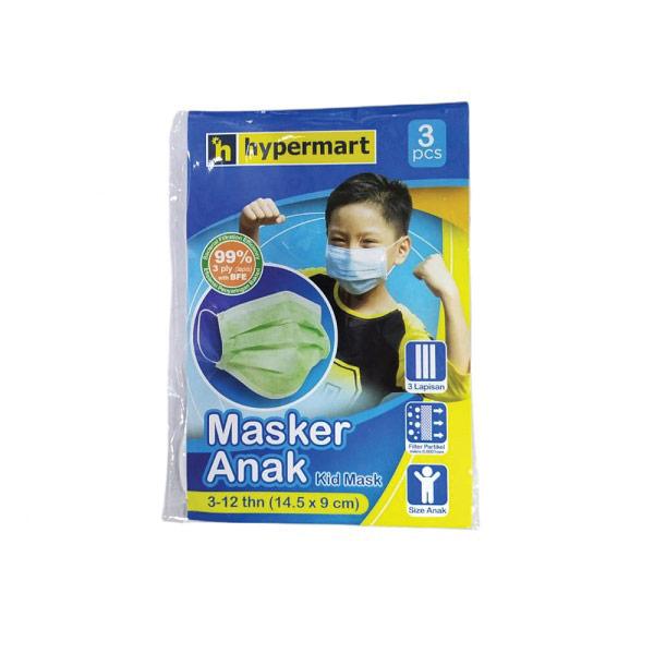 HPM MASKER MUKA ANAK HIJAU 3S
