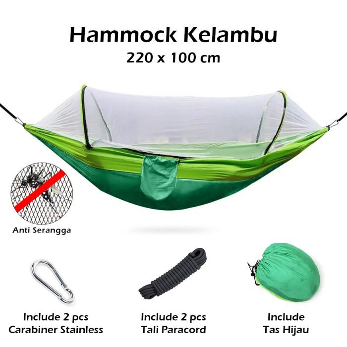 Hammock Kelambu Jaring Ayunan Gantung Uk 220x100 Hammock Camping JC-3 Outdoor Tidur 0