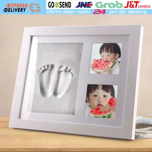 Cetakan Tangan Kaki Bayi Anjing Kucing DIY Clay Cetak Frame Foto Set