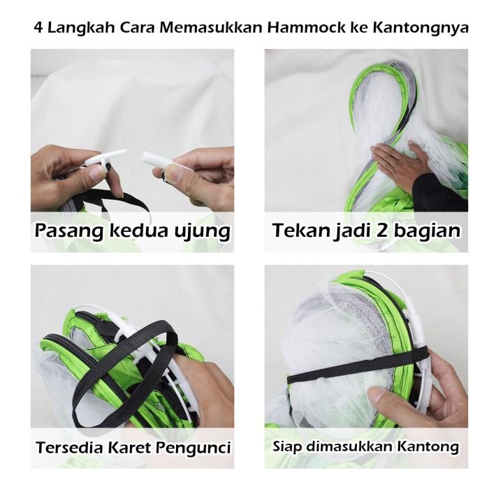 Hammock Kelambu Jaring Ayunan Gantung Uk 220x100 Hammock Camping JC-3 Outdoor Tidur 4