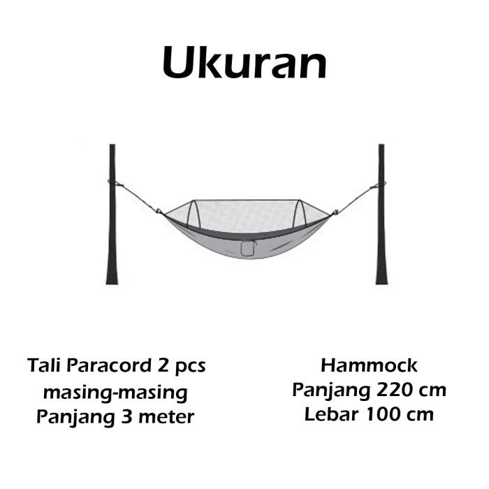 Hammock Kelambu Jaring Ayunan Gantung Uk 220x100 Hammock Camping JC-3 Outdoor Tidur 3
