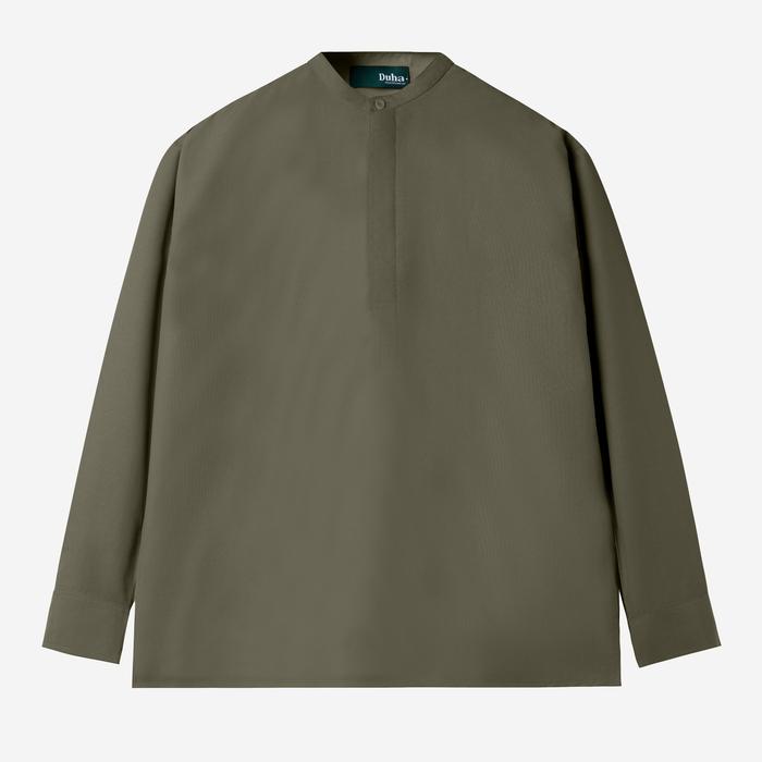 Gambar Baju Muslim Duha Muslimwear - Nahr Long Sleeve - Olive dari Duha Muslim Wear Kota Tangerang Tokopedia