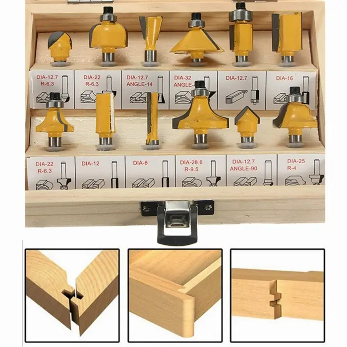 mata router trimmer 12 set  pcs mata profil ukir kayu trimer jldtools